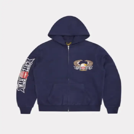 Sweat à capuche zippé Corteiz Dipset Marine