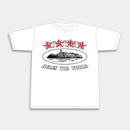 T-shirt Corteiz 4Starz Alcatraz Blanc